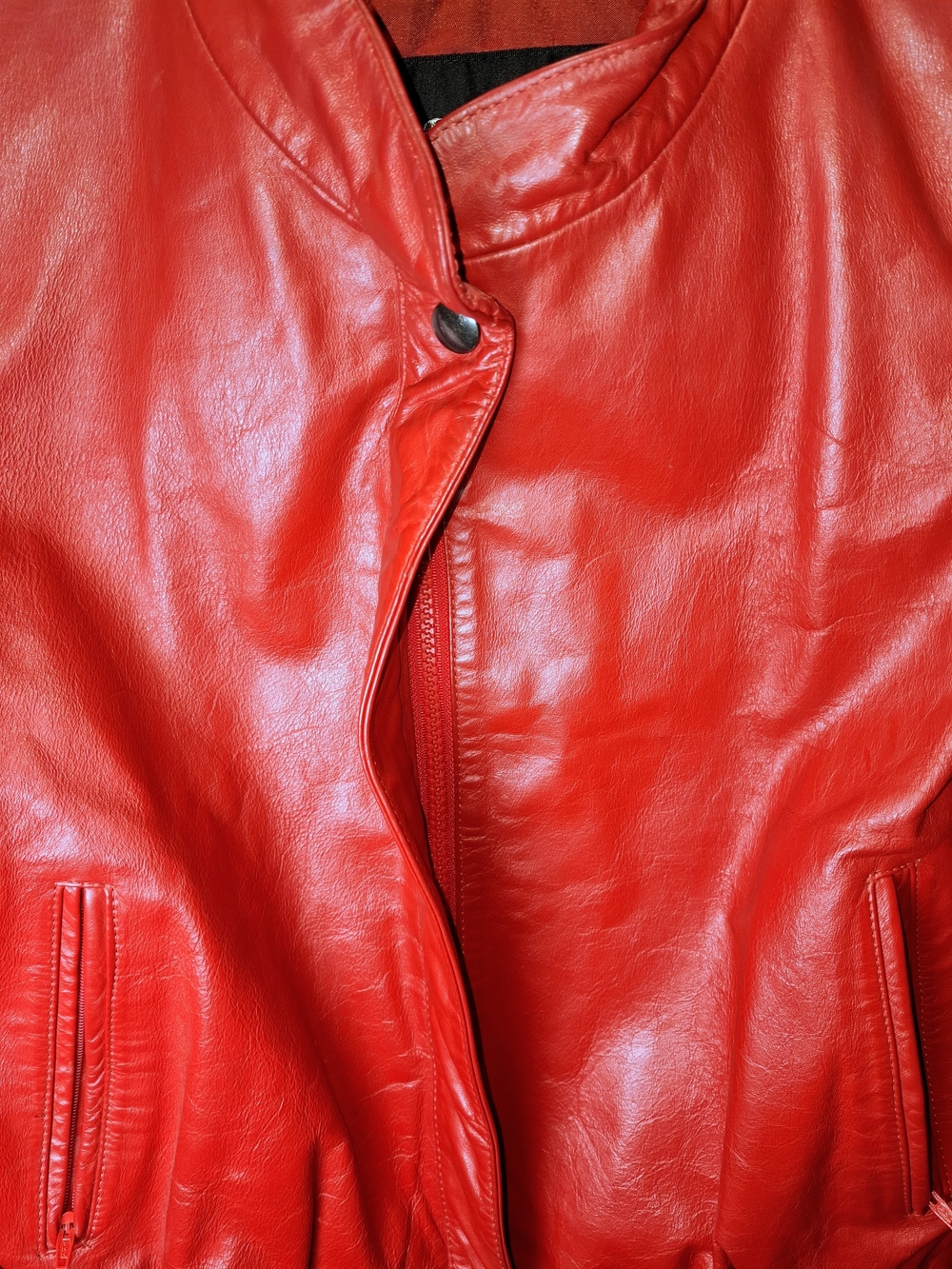 1980's Wilsons Leather Red Women's Leather Jacket - Picture 7 of 14